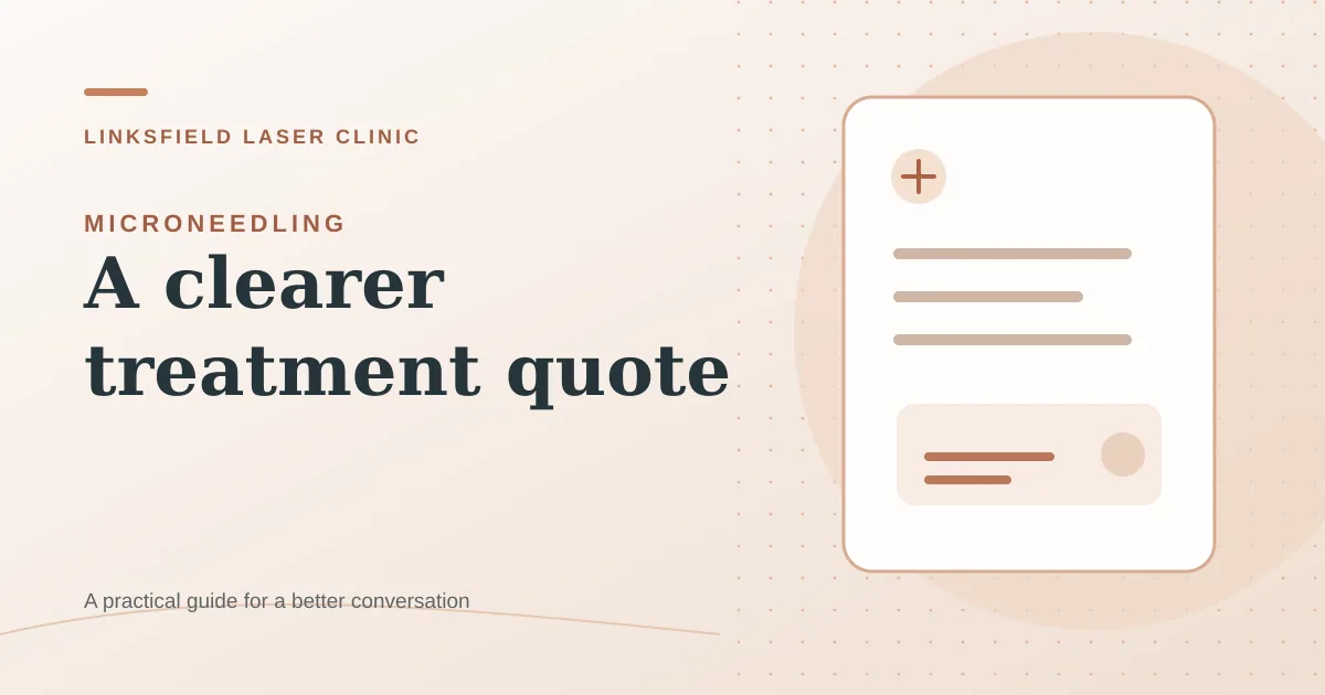 Illustrated microneedling quote checklist